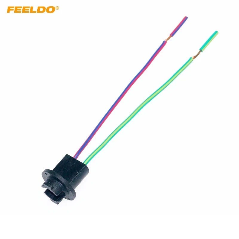 FEELDO Car T10 194 LED Bulbs Base Holder Adapter Socket Harness Plug For Car Lamp Styling Wire Realy Harness