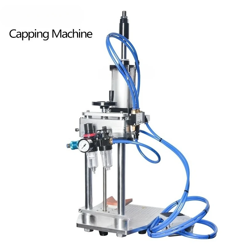 ZS-XG70ZC Pneumatic Jar Whisky Wine Plastic Glass Bottle Cap Cork Pressing Capping Machine