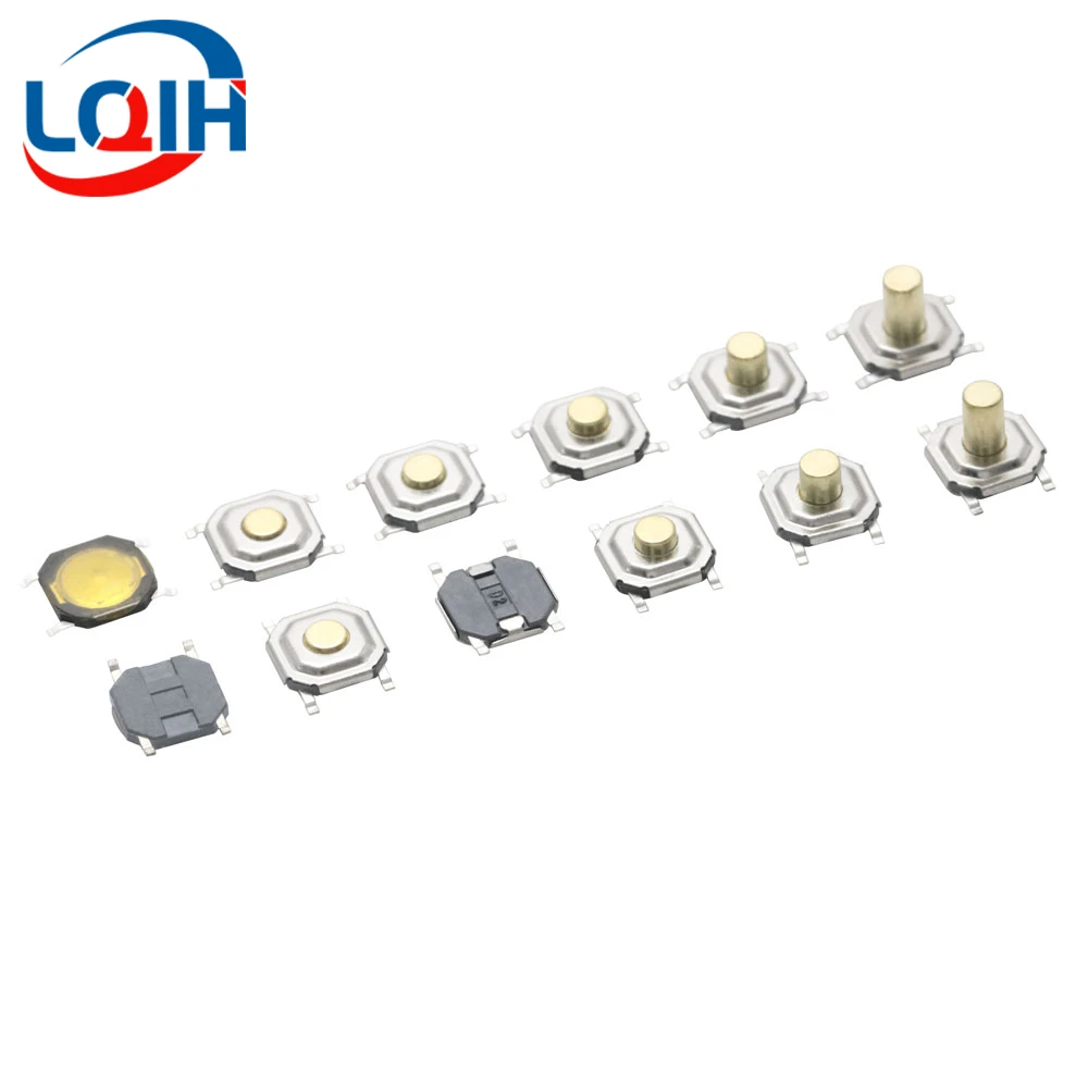 

20PCS 5.2x5.2x1.5/1.6/1.7/2/2.3/2.5/3.0/3.5/4/4.3/5.0MM 4 PinSMD Membrane Micro Switch Tactile Push Button Switch 4.8x4.8x0.8mm