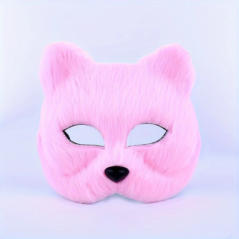 Masque Cosplay Animal Cat Fox pour Femme, Demi-visage en Forme de Renard, Masques pour les Yeux, Halloween, Noël, Carnaval, Habillage, Accessoires de Costume de ixSexy