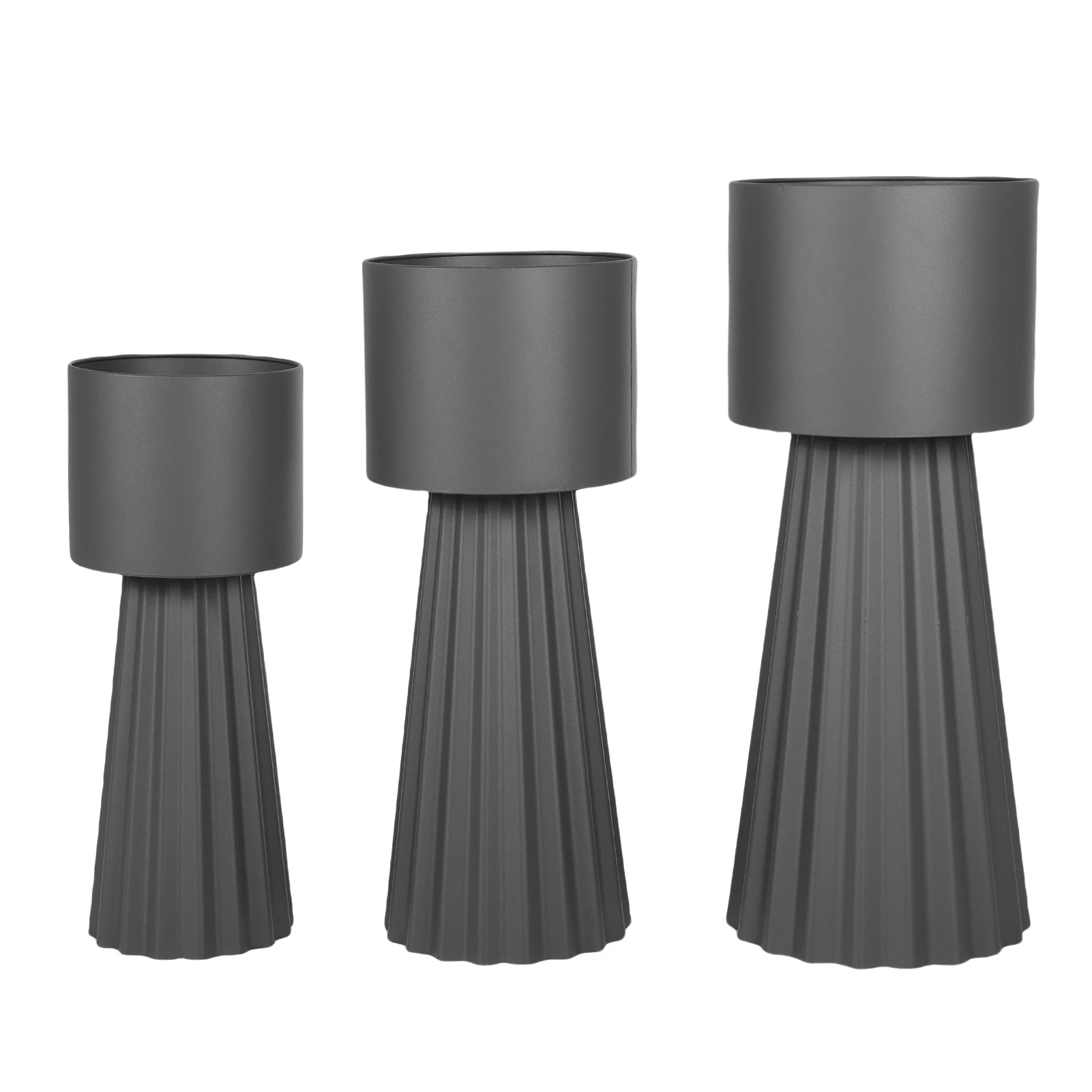 

3Pcs Plant Pots Iron Flower Pots Set Modern Decorative Garden Pots for living room Home Patio Garden office Indoor Outdoor