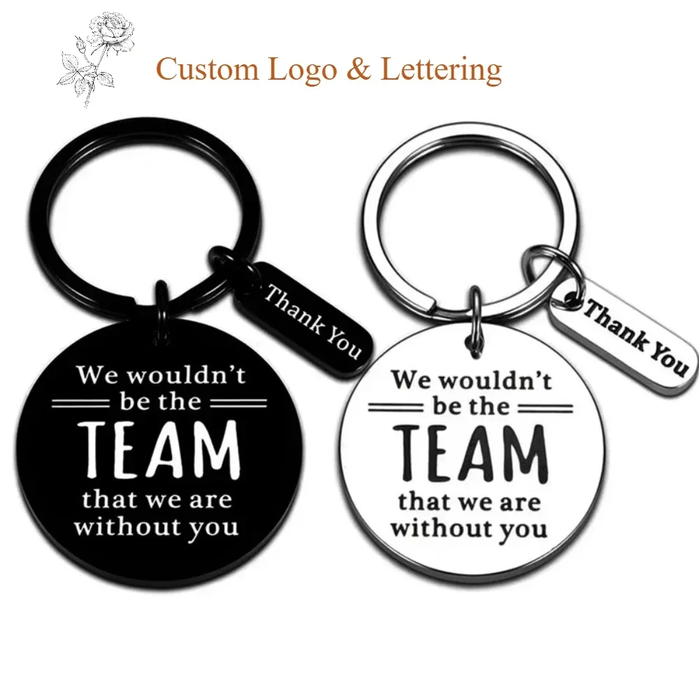 

Customed Stainless Steel Funny Keychain New Year Christmas Gift Engraved LOGO Keyring Love You Key Chain Memorial Valentines Day