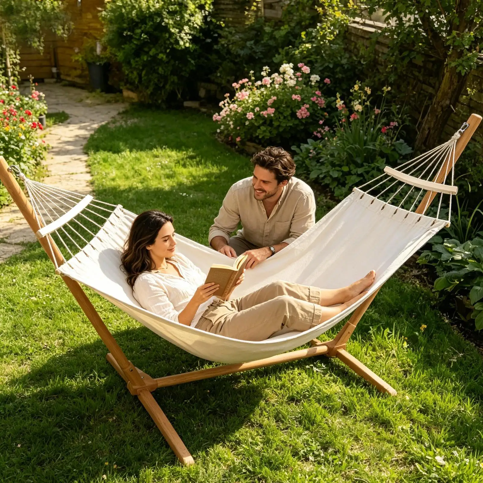 Hammock Spreader Bar Replacement 2 Pieces 10-Hole Swing Wooden Crossbars Hammocks Replacement Accessories For Outdoor Patio