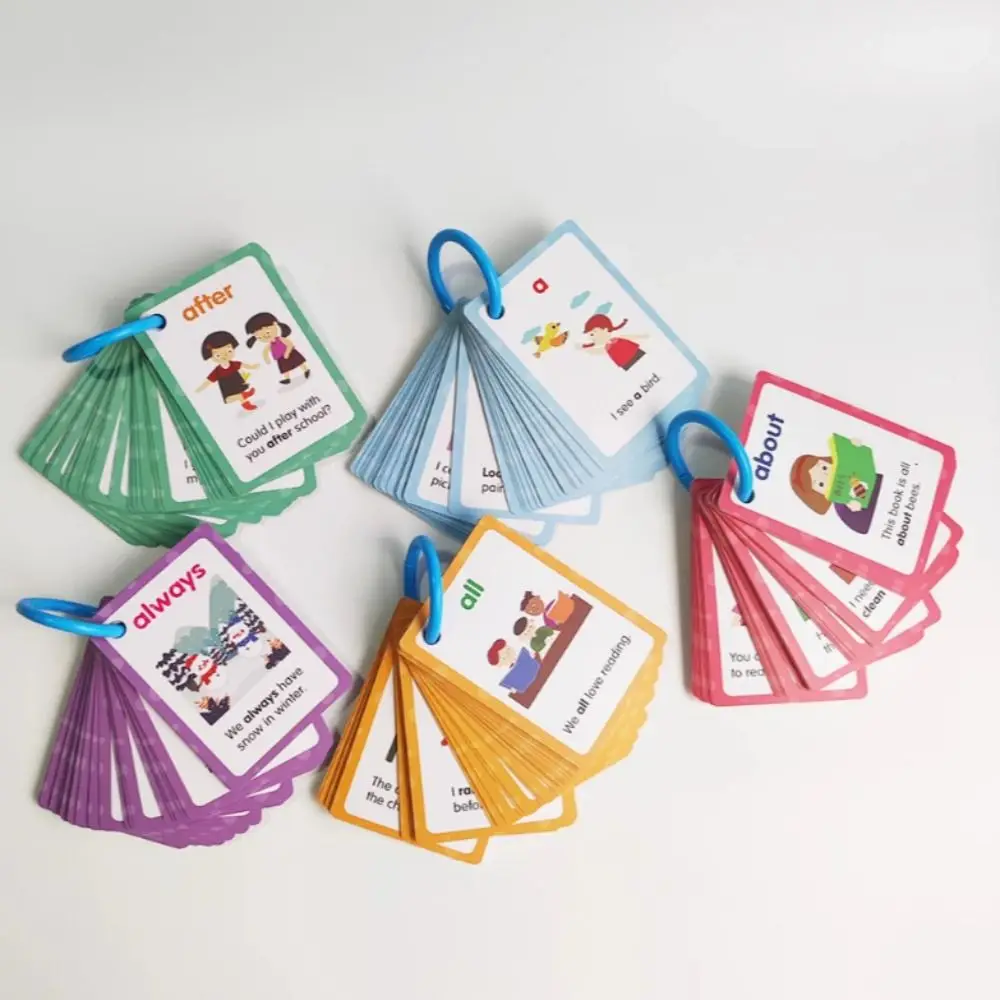 Paper Sight Word Flash Cards Word Recognition Cards Montessori Cards Sight Word Games Durable Miniature Early Baby Flash Cards