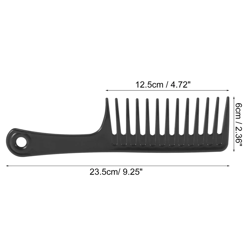 Durable Wide Tooth Comb Detangling Curly Wet Long Thick Wavy Hair Comfortable Handle Plastic Tool Men Women