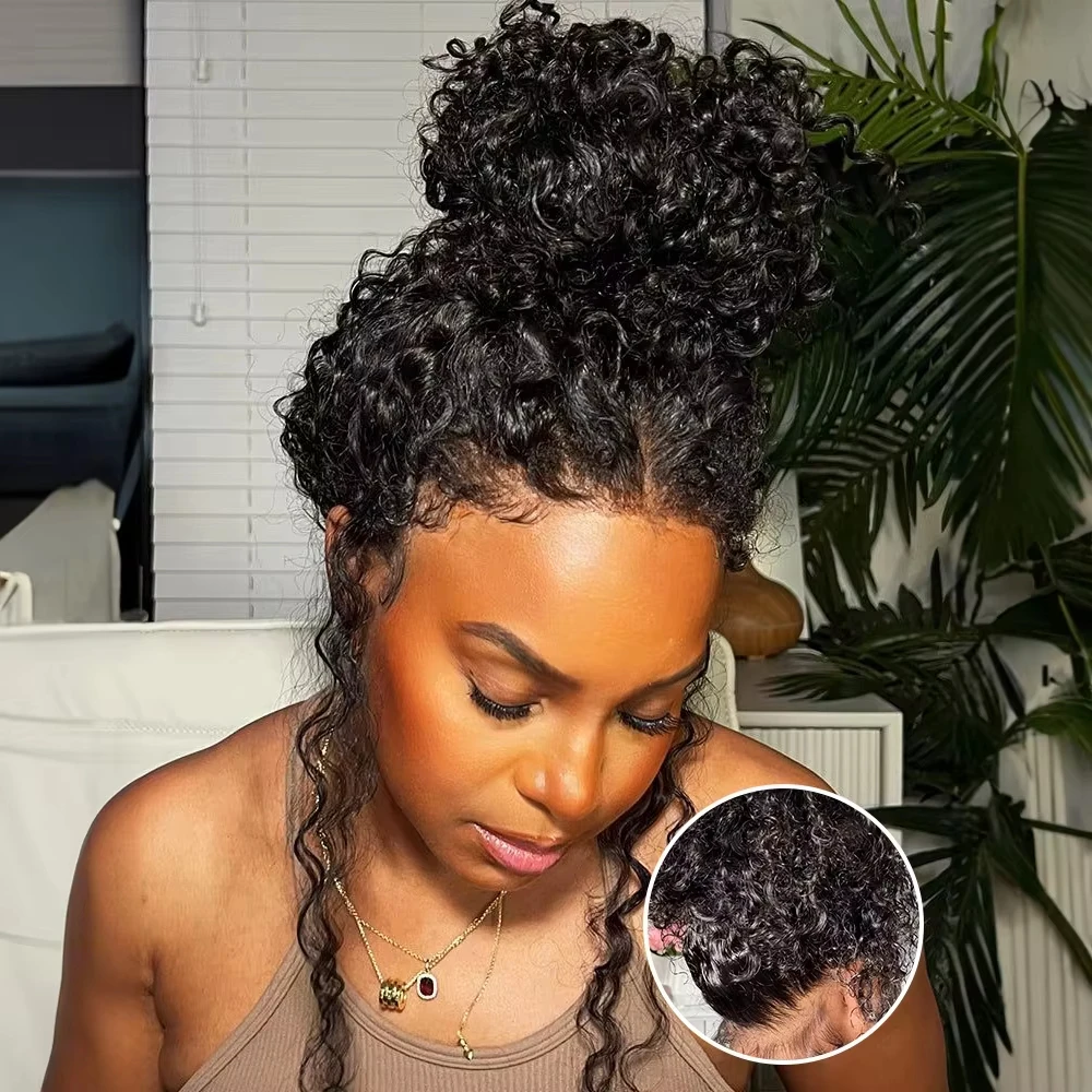 Loose Deep Wave Water Wave Human Hair Wig 360 Full HD Lace Frontal Malaysia Curly Lace Front Wigs For Black Women