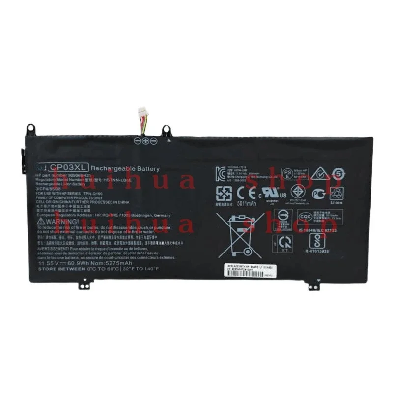 Genuine 60.9WH CP03XL Battery for HP Spectre x360 13-ae000 929066 -421 HSTNN-LB8E zm