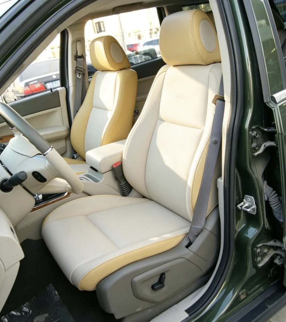 Für Jeep Grand Cherokee 2007~2010 Maßgefertigte Autositzbezüge Luxuriöses Nappaleder 100% Passgenau Innenausstattung 360 ° Vollständige Abdeckung – Detail 2