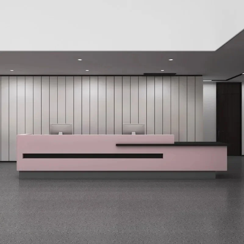Luxury Salon Reception Desks Modern Shelves Restaurant Company Reception Desks Minimalist Simple Mostrador Lounge Furniture