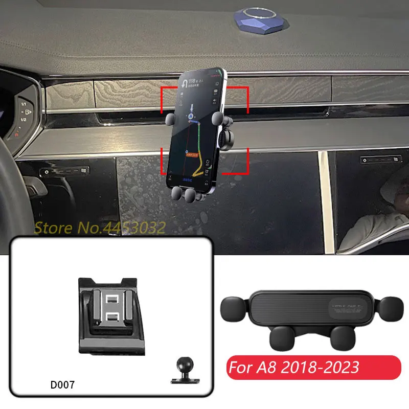 

Автомобильный держатель для Audi A8 D5 2018-2023, регулируемый кронштейн для гравитационной навигации GPS на вентиляционное отверстие, горизонтальные аксессуары