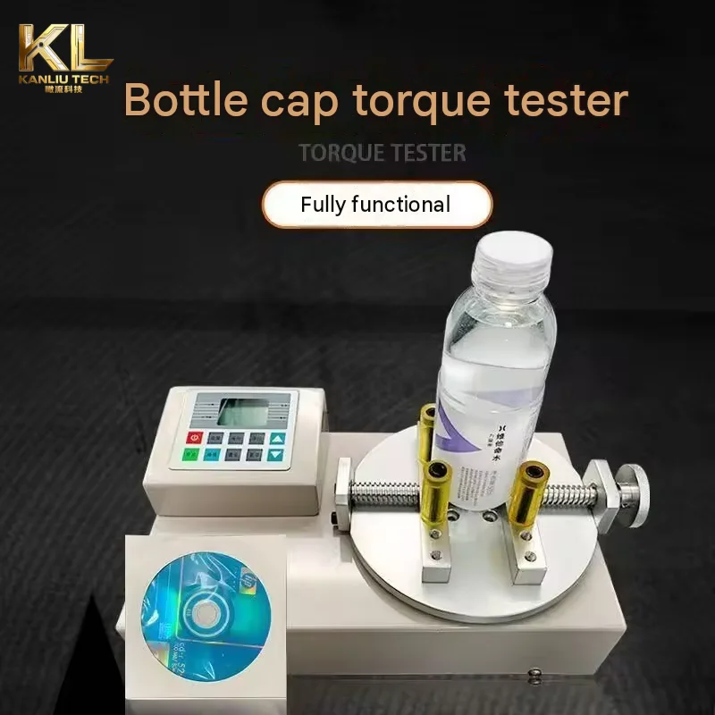 Bottle Cap Torque Tester for Cosmetic & Beverage Bottles, Fully Automatic Bottle Lid Torque Testing Detector