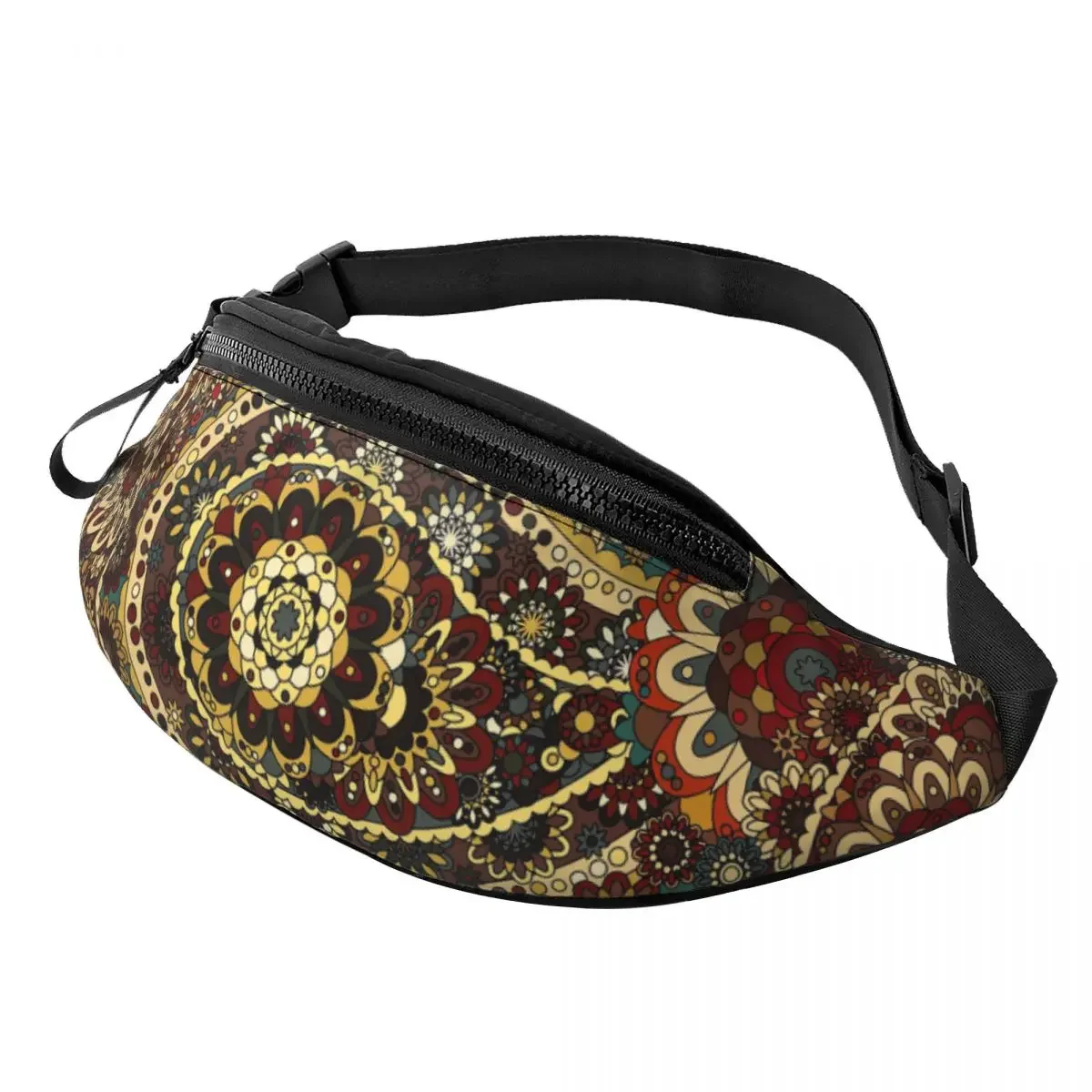 Traditional Paisley Pattern Fanny Pack for Men Women Cool Flower Floral Art Crossbody Waist Bag Traveling Phone Money Pouch