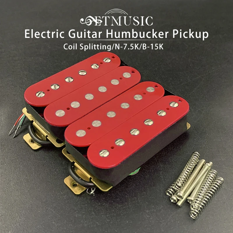 Electric Guitar Humbucker Pickup Coil Splitting Dual Coil Pickup 4 Conduct Cable N-7.5K/B-15K Output