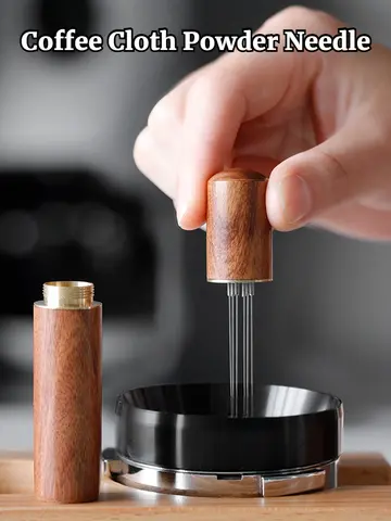 Aço inoxidável café em pó tamper espresso pó agitador distribuidor nivelador wdt ferramentas café mexendo barista acessórios