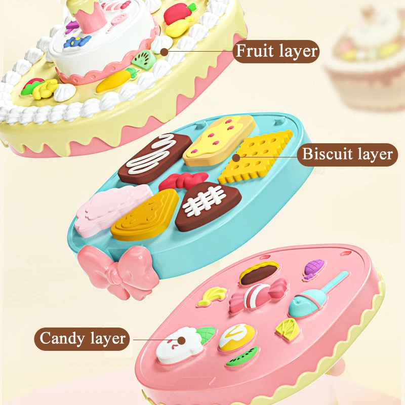 DIY Plastilin für Kinder Modellieren Polymer Clay Backsets Matte Süßigkeiten Kuchen Küche so tun, als spielen Spielzeug Mädchen Kind Geburtstags geschenk