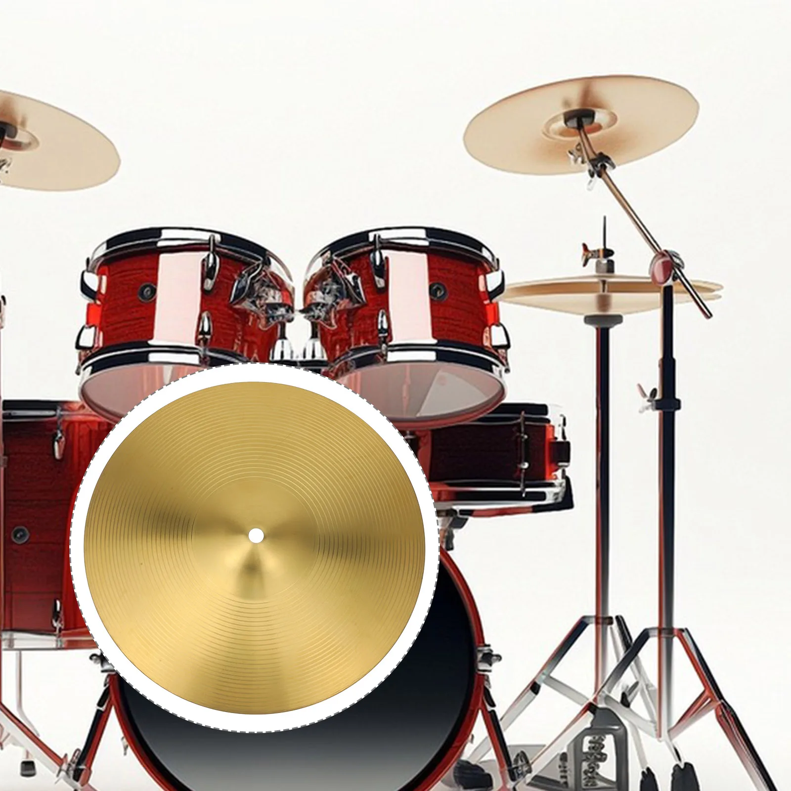 

Metal Drum Cymbal Set Replacement Crash Suspend Jazz Professional Lightweight Durable Universal Fit All Drum Kits Percussion