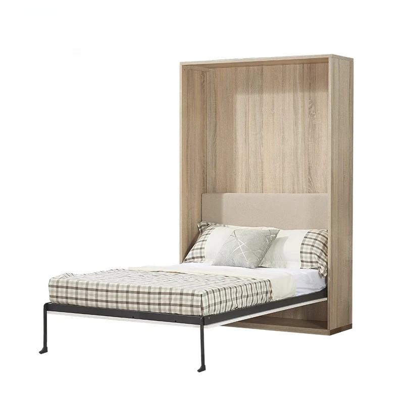 Wall-mounted invisible bed Front side flip wall hidden folding bed Study Murphy bed Hardware accessories Wardrobe integrated