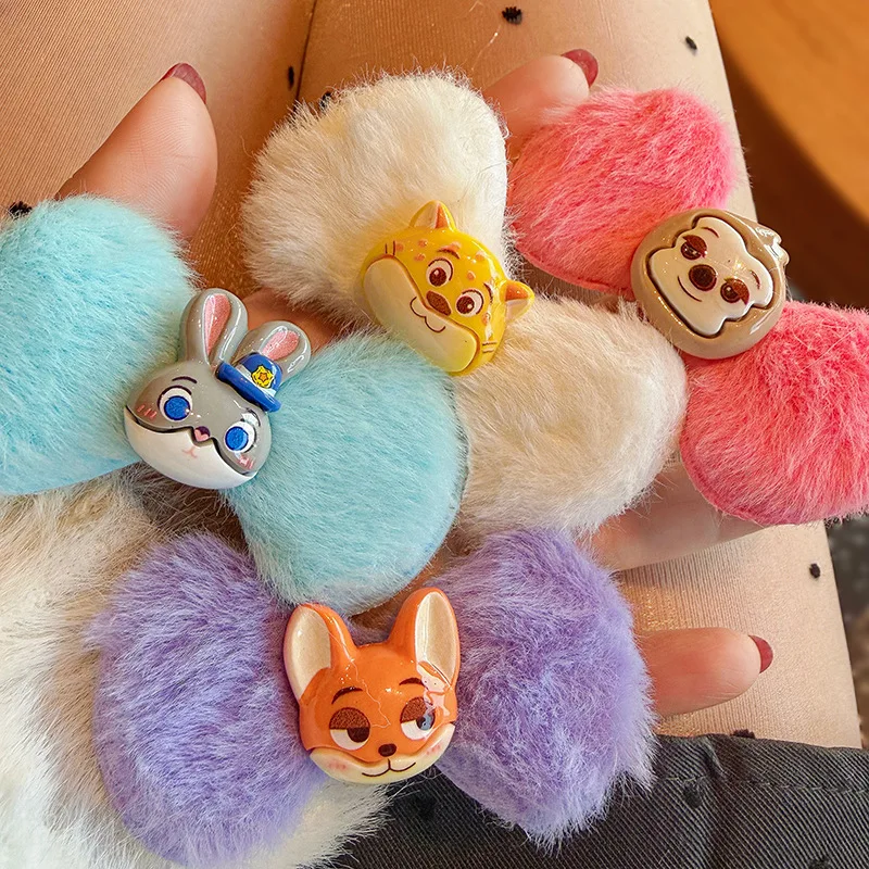 4 قطع دبوس شعر لطيف من Zootopia مشبك شعر فتاة الفاكهة الكرتونية، مشبك شعر لطيف للأطفال، شعر عصري #1