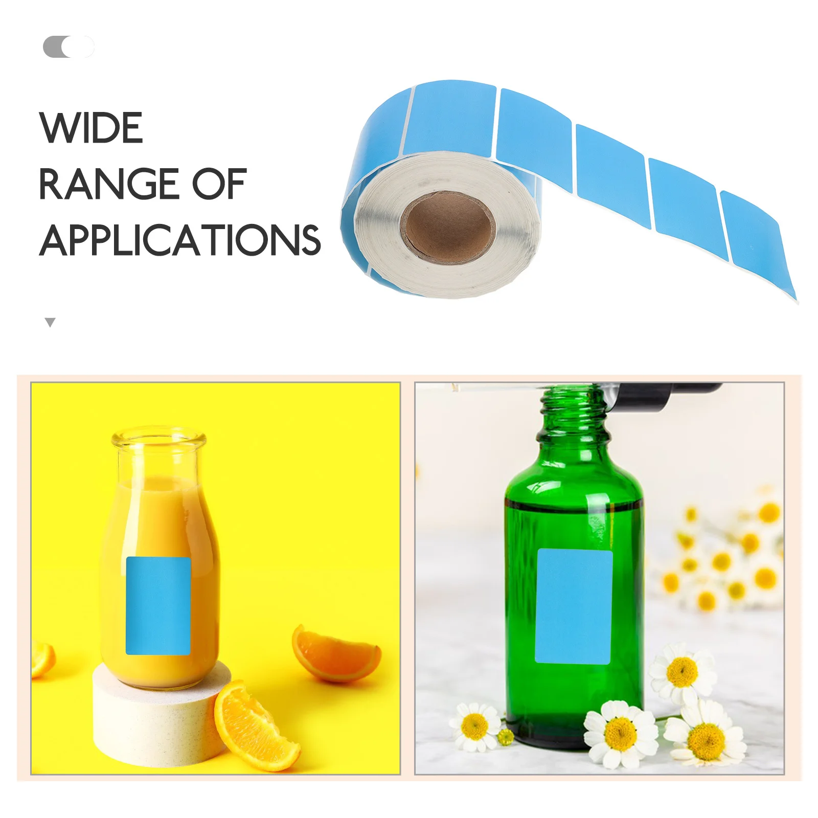 สติกเกอร์ถ่ายโอนความร้อนสีสันสดใส คุณภาพพรีเมียม กันน้ำ ติดเองได้ สำหรับสำนักงาน ร้านชานม ร้านอาหาร ถุงขนม พิมพ์ได้ แบบเปล่า