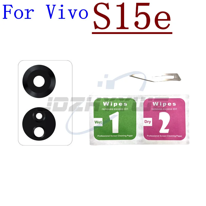 2PCS Back Rear Camera Glass Lens With Sticker For Vivo S1 S5 S6 S7 S7E S9 S10 S10e S12 S15 Pro S15e U3 NEX A S 3 Tools