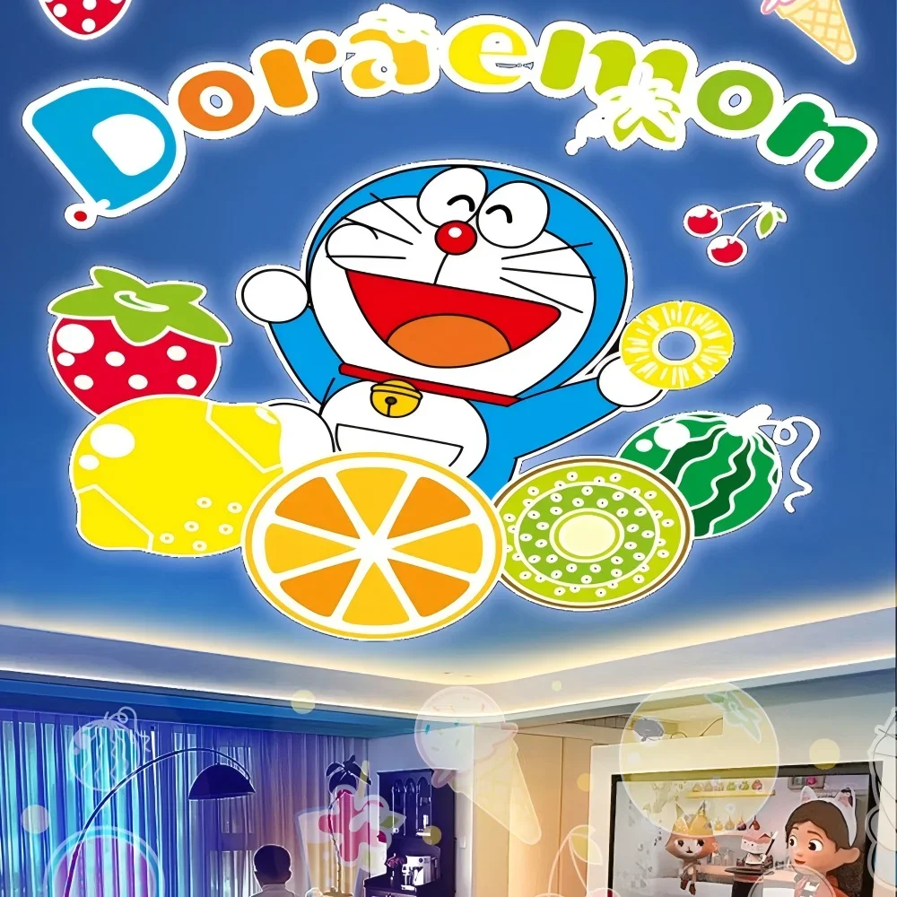 Anime Doraemon Night Light Project Lamp Cartoon Night Light Bedroom Party Atmosphere Decor Birthday Gift with 12PCS Films