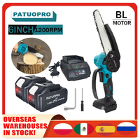 1200RPM Cordless Portable 6Inch Mini Electric Saw Brushless Mini Handheld Pruning Garden Logging Chainsaw For Makita 18V Battery