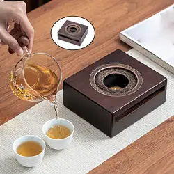 Bamboo Candle Teapot Warmer Warm Stove Tea Thermostat Tea Milk Wax Heating Candle Teapot Warmer Tea Heater Heating Base