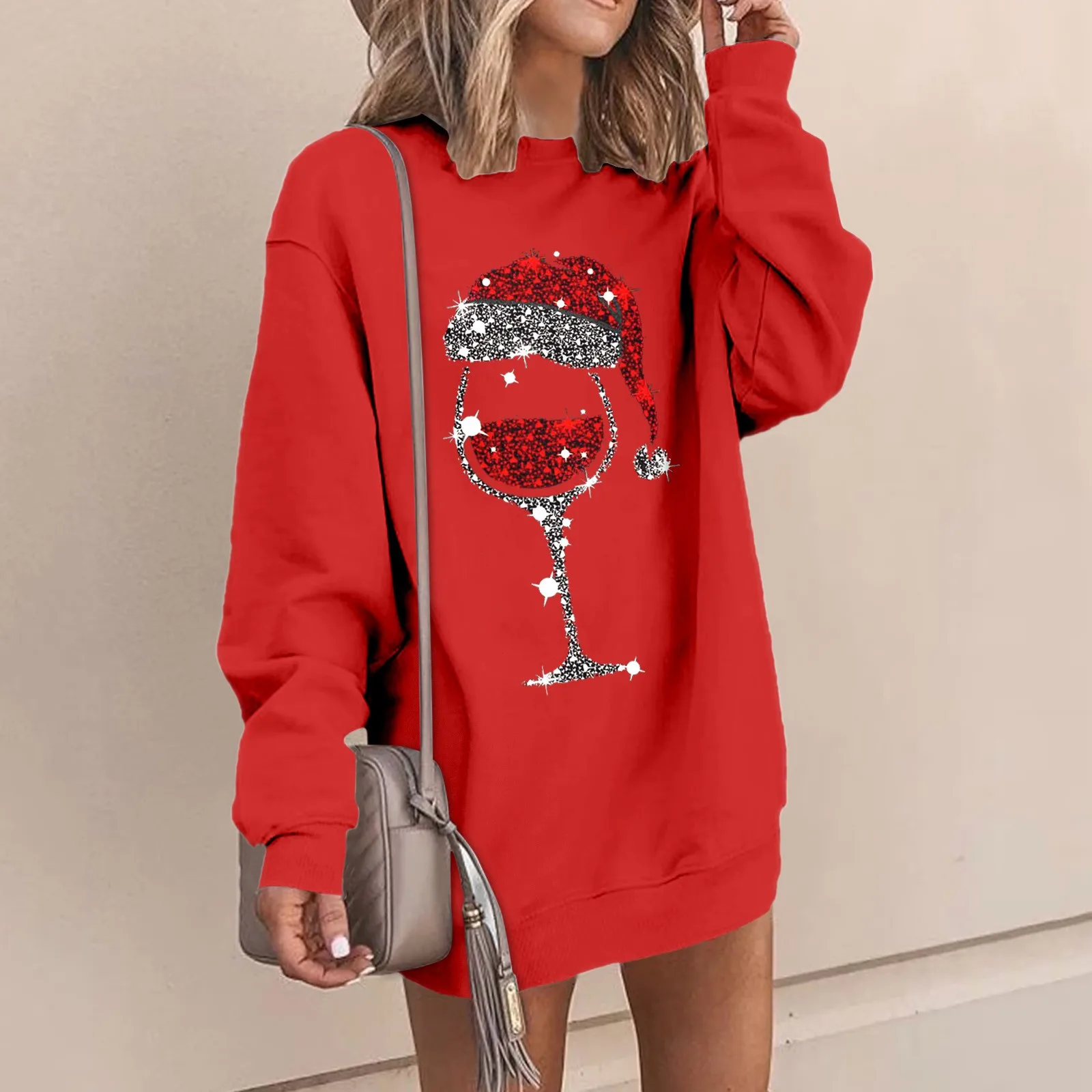 

Christmas Dress Autumn Women Long Sleeve Dresses For Women Holiday Party Casual Pullover Mini Dress Costumes Vestidos De Fiesta