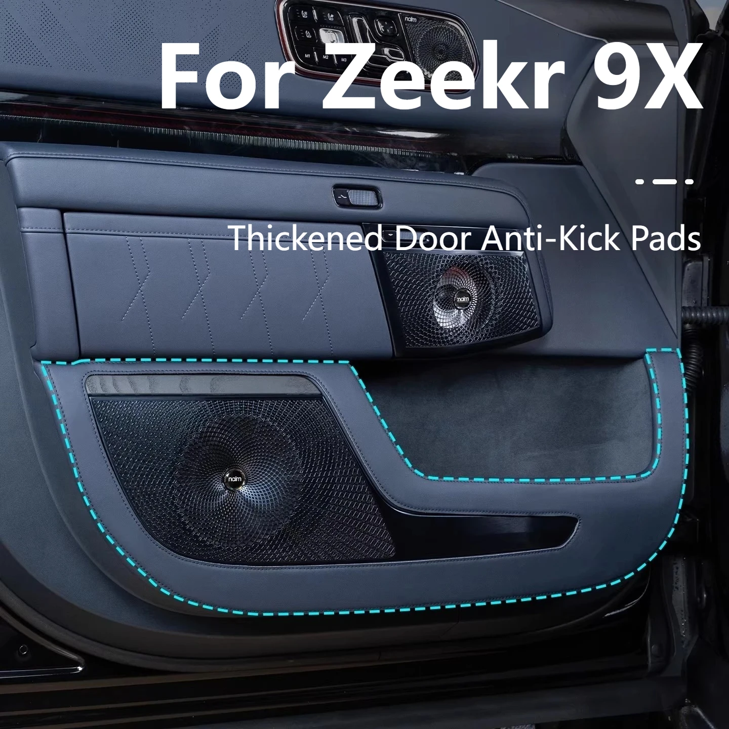 

For Zeekr 9X Leather Door Anti-Kick Protector
