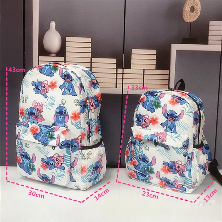 New Disney cartoon Angel Stitch Backpack bag Kindergarten sofia school bag lady Backpack