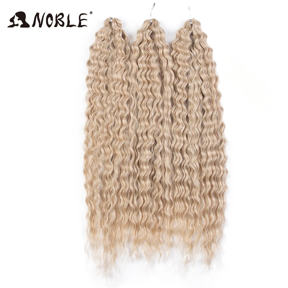 Edles Lockenhaar, Wasserwellen-Twist-Haare, Ombre-Blond, 25 Zoll, synthetisches Flechthaar, tiefe Wellen, Haarverlängerung zum Flechten – Detail 10