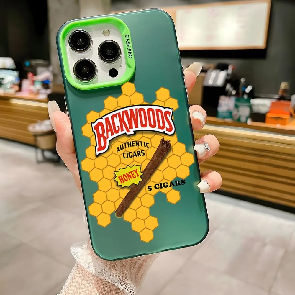 Coque de téléphone colorée Cartoon Weed Smoking Backwoods, coque de téléphone pour Oppo 35 54 37 38 55 57 58 74 76 78 94 98 Reno 10 Pro 8t 11