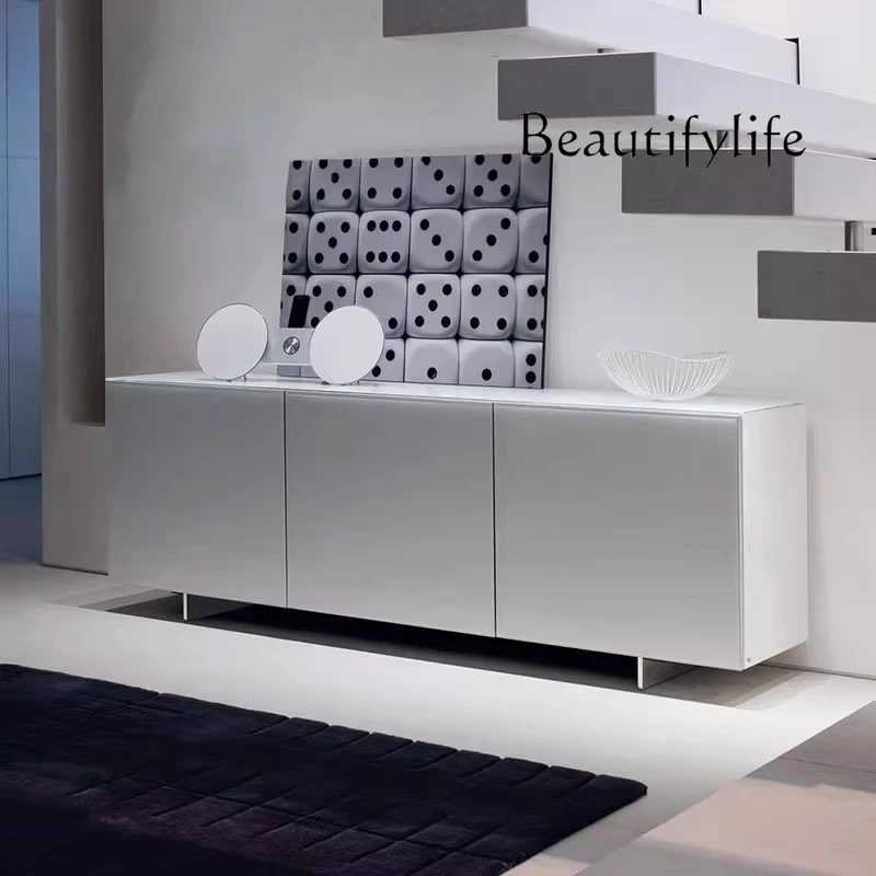 

Lockers are simple, modern and fashionable gray, piano paint, side plates, bowls, cabinets, custom furniture