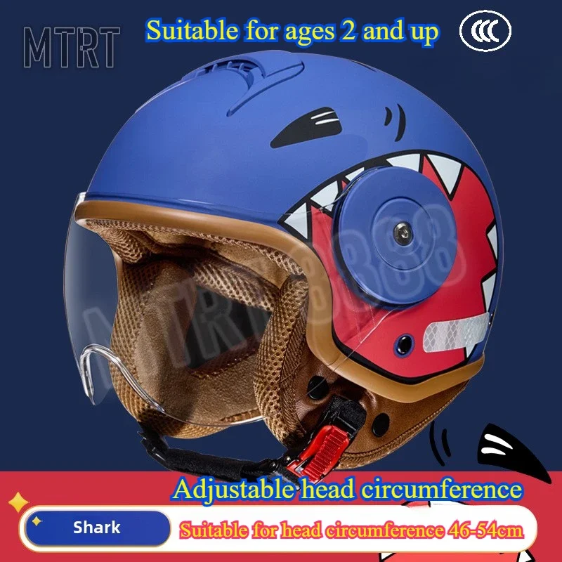 Childrens Helmet for Kids 3~12 Years Child Cartoon Animation Motorcycle Motor Helmet Comfortable Motos Protective Safety Helmets