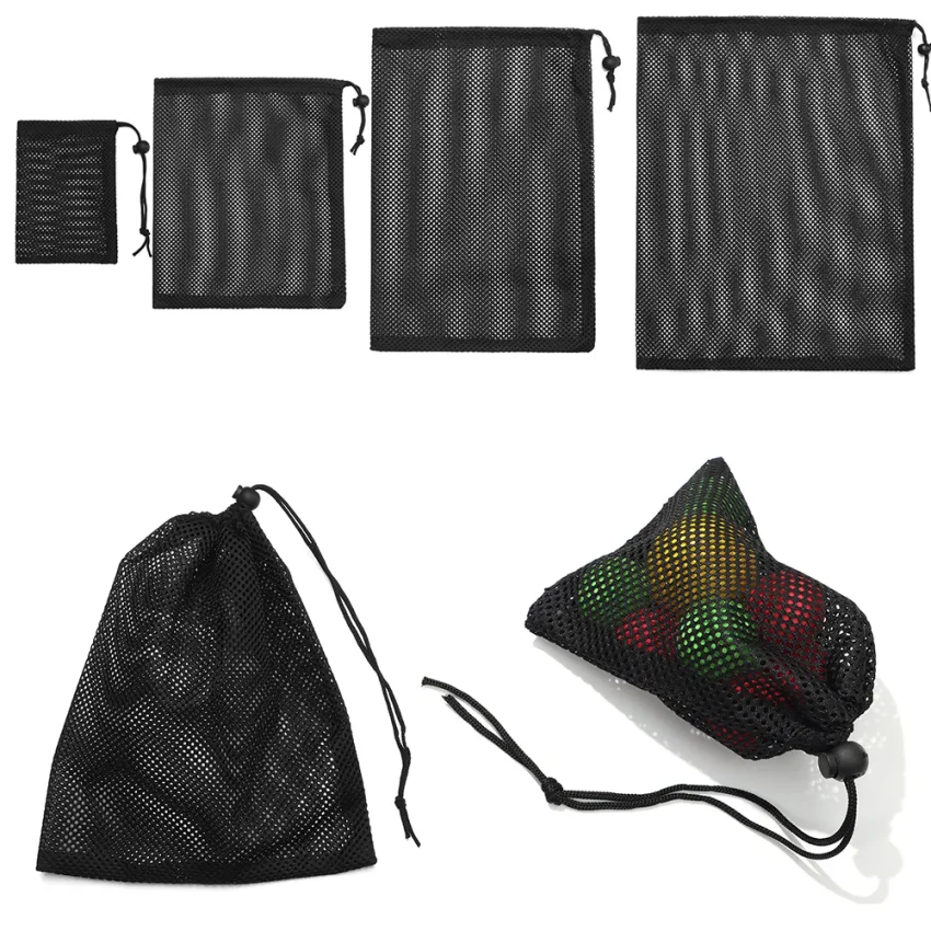 

Durable Nylon Mesh Drawstring Bag Multi Purpose Outdoor Travel Stuff Sack Storage Bag Camping Bottle Pot Pan Carrier Pouch