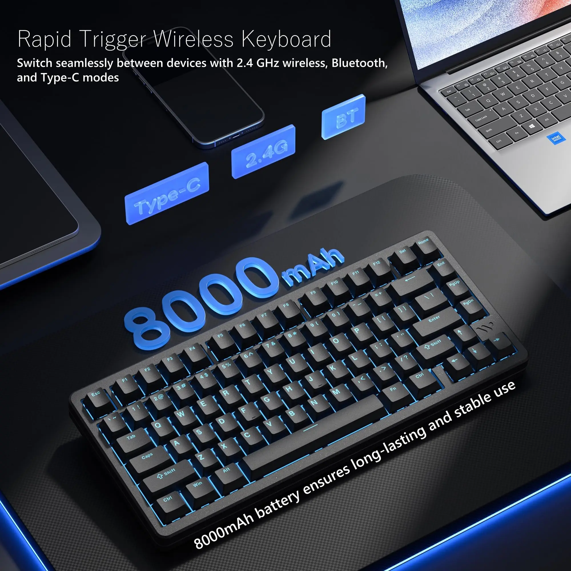 [動作確認済み] Womier SK75 ブルー Amazon | Womier SK75 75% キーボード フルアルミニウムワイヤレス