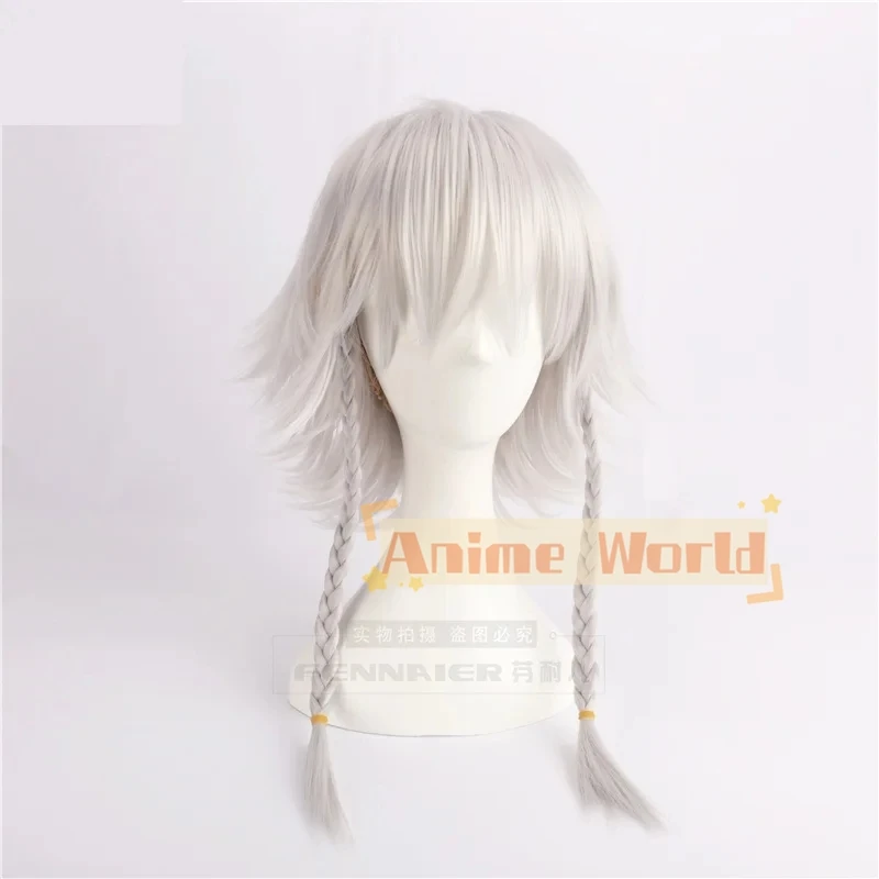 Anime TouHou Project Izayoi Sakuya Cosplay Wig Silver grey Braided Wig Halloween Party