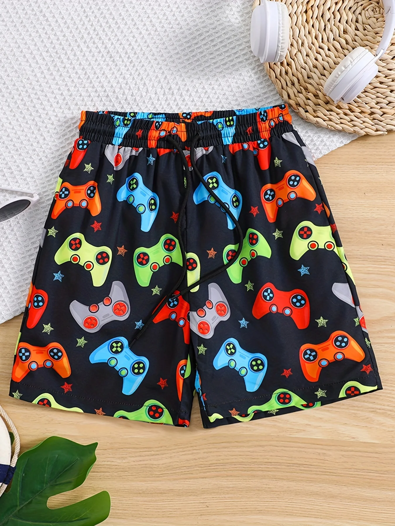 Kids Game Console 3D Print Boys Shorts Casual Clothes Drawstring Shorts For Boy Swim Trunks Cartoon Summer Children Beach Shorts