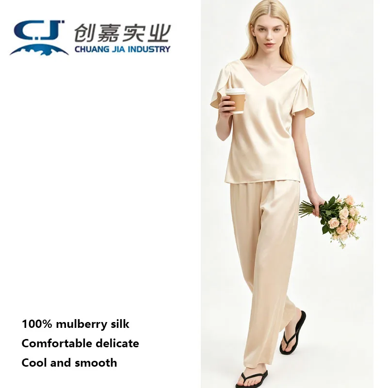 

100% Silk Women's Suit - shiny, Cool, Comfortable Home Wear, Casual Suit Cozy Pajamas Collection Cool and Breathable