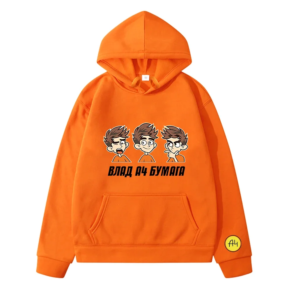 Мерч А4 Lamba Children's Boys Hoodies for Teen Girls Spring Autumn New Влад Бумага A4 Kids Hooded Sweatshirts Kawaii Sportswear