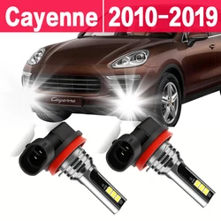 LED Fog Lamps 3030SMD Bulbs Car Fog DRL Auto Lights 6000K For Porsche Cayenne 2010 2011 2012 2013 2014 2015 2016 2017 2018 2019
