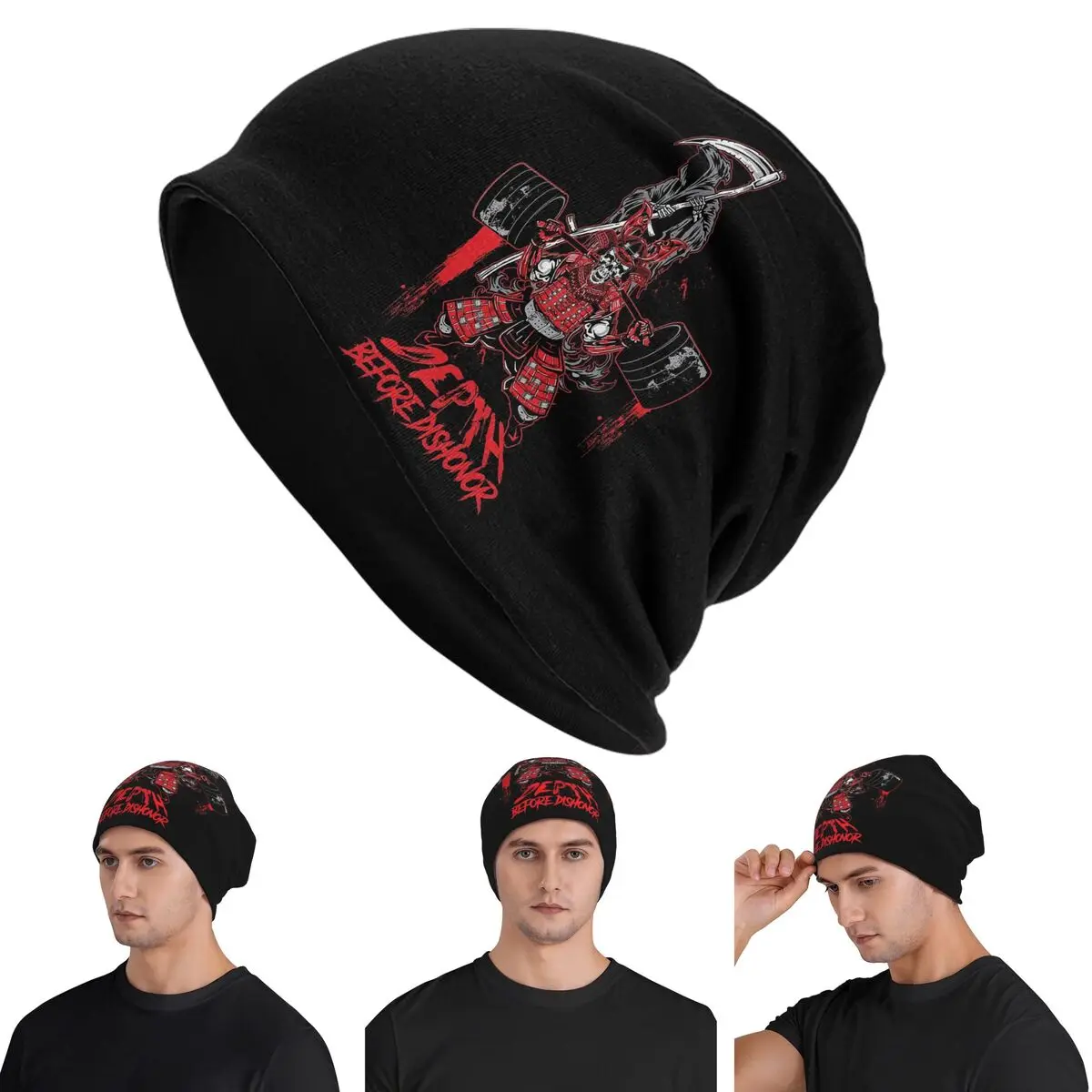 

Глубина перед Dishono Skullies шапки шапки теплая осенне-зимняя уличная шапка вязаная шапка для взрослых унисекс