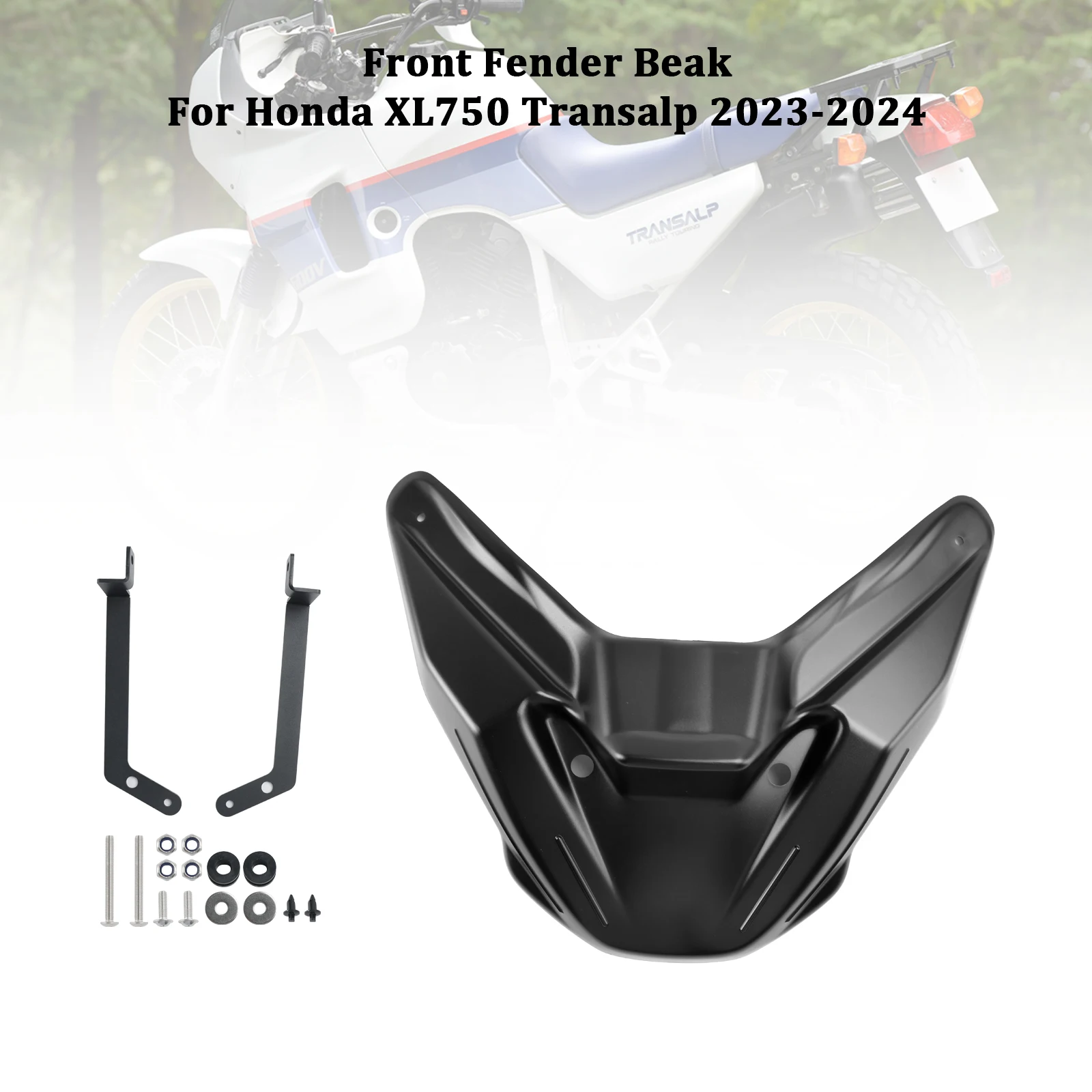 Topteng Front Fender Beak Nose Extension Cover Spoilers For Honda XL750 Transalp 2023-2024