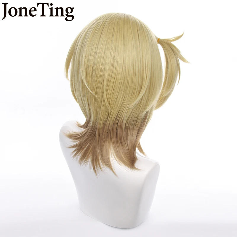 JT Synthetic Luca Kaneshiro Cosplay Wig Hololive VTuber NIJISANJI Luxiem Coaplay Wig Short Brown Hair Wig Unisex Role Paly