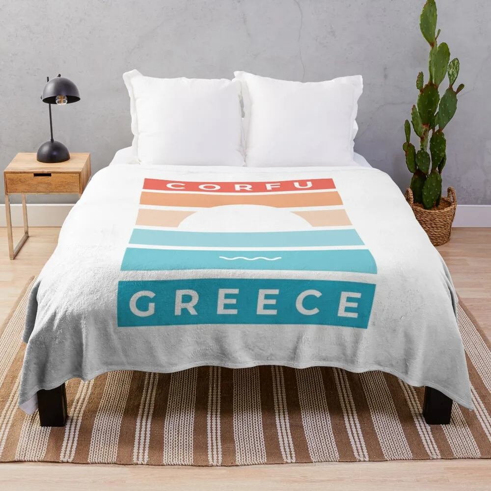 

Corfu - Greece Throw Blanket Polar Luxury Brand Winter beds Blankets