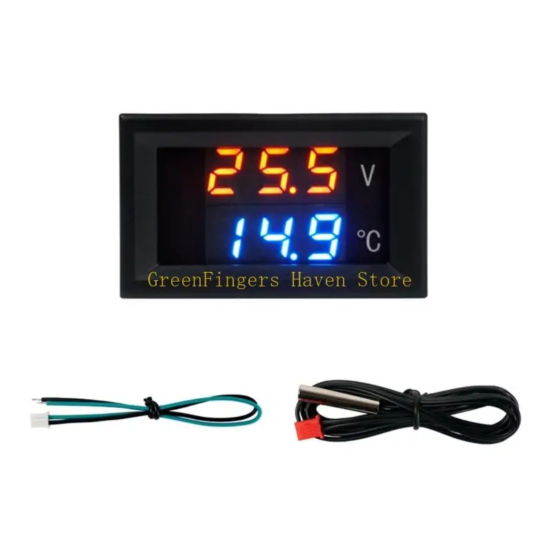 F68D Battery and Temperature Reading Reader with LED Digital Display, DC4-28V -40-120℃ for Small Equipment