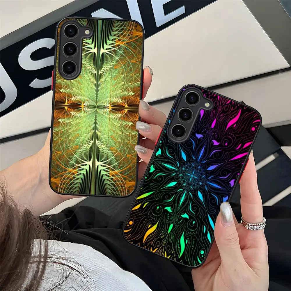 Aesthetic Fractal Art Phone Case for Samsung Galaxy S26 S25 S24 S23 S22 S21 Plus FE Ultra Skin Feel Shockproof Cover