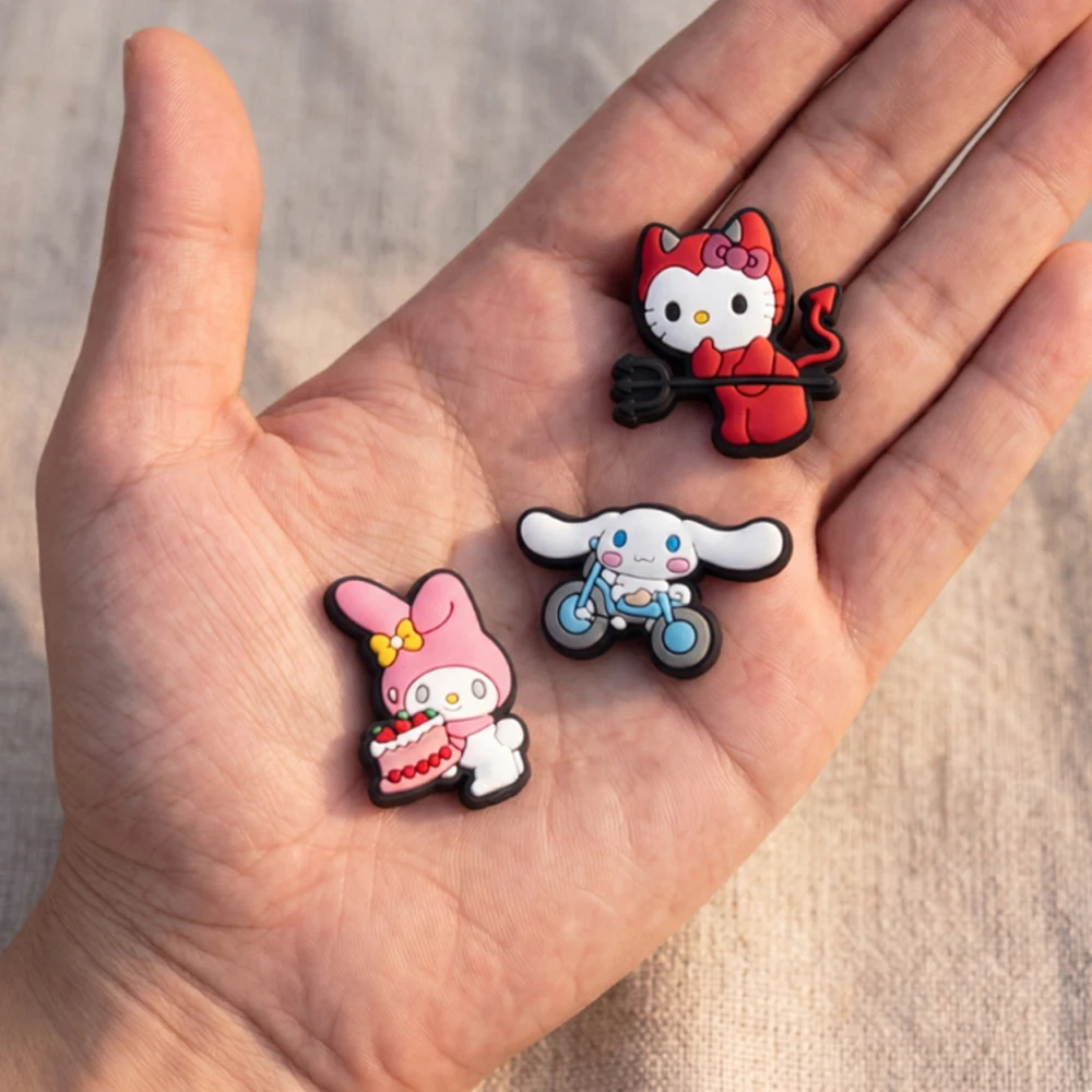 Mesuca Cartoon Shoe Charms PVC Kawaii Kitty Shoe Decorations for Girls Waterproof Shoe Perfect for Gifts and Party Favors