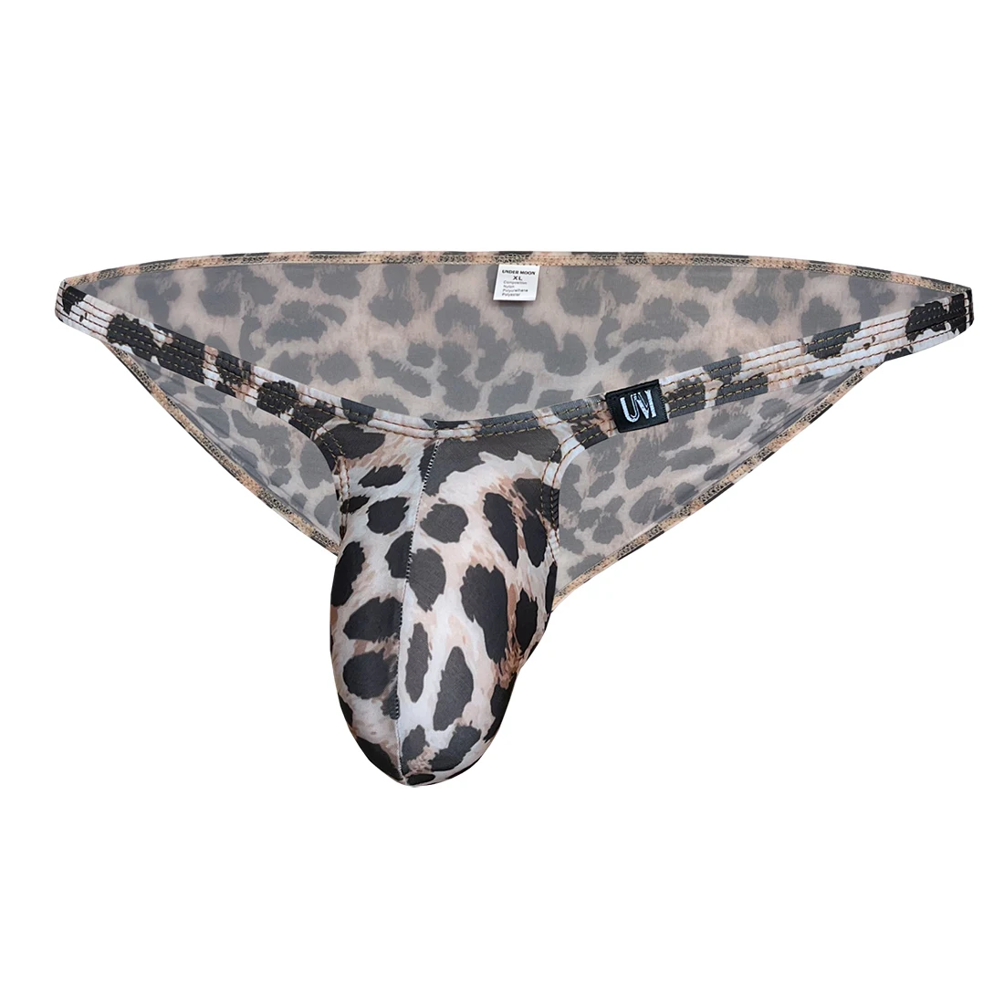 Men\'s briefs polyester printting sexy briefs  thin ice silk leopard underwear for man 3015