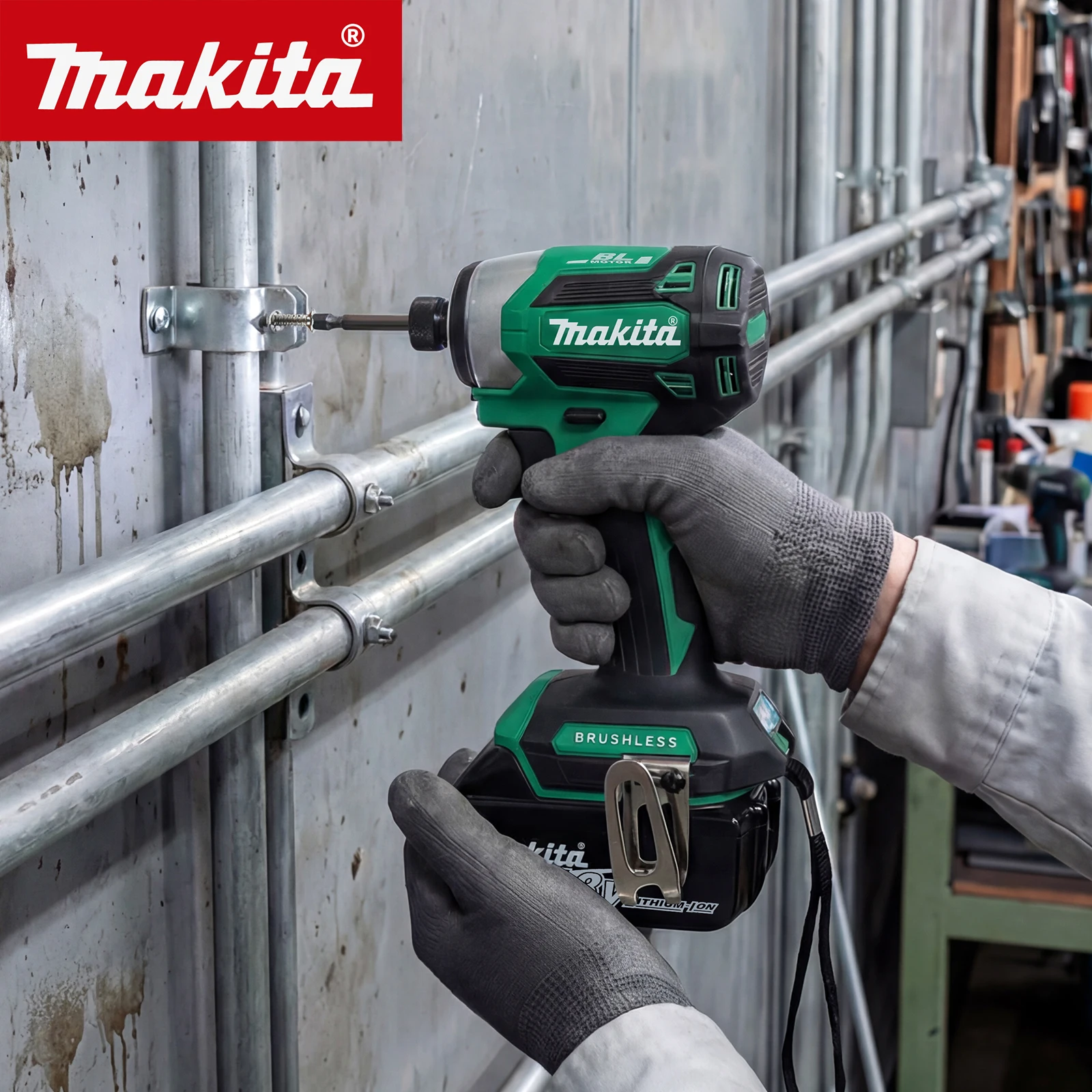 

Makita 18V DTD173 Green Brushless Drill Power Tool for Home Improvement and DIY 180Nm Electric Wood/Bolt/T-Mode